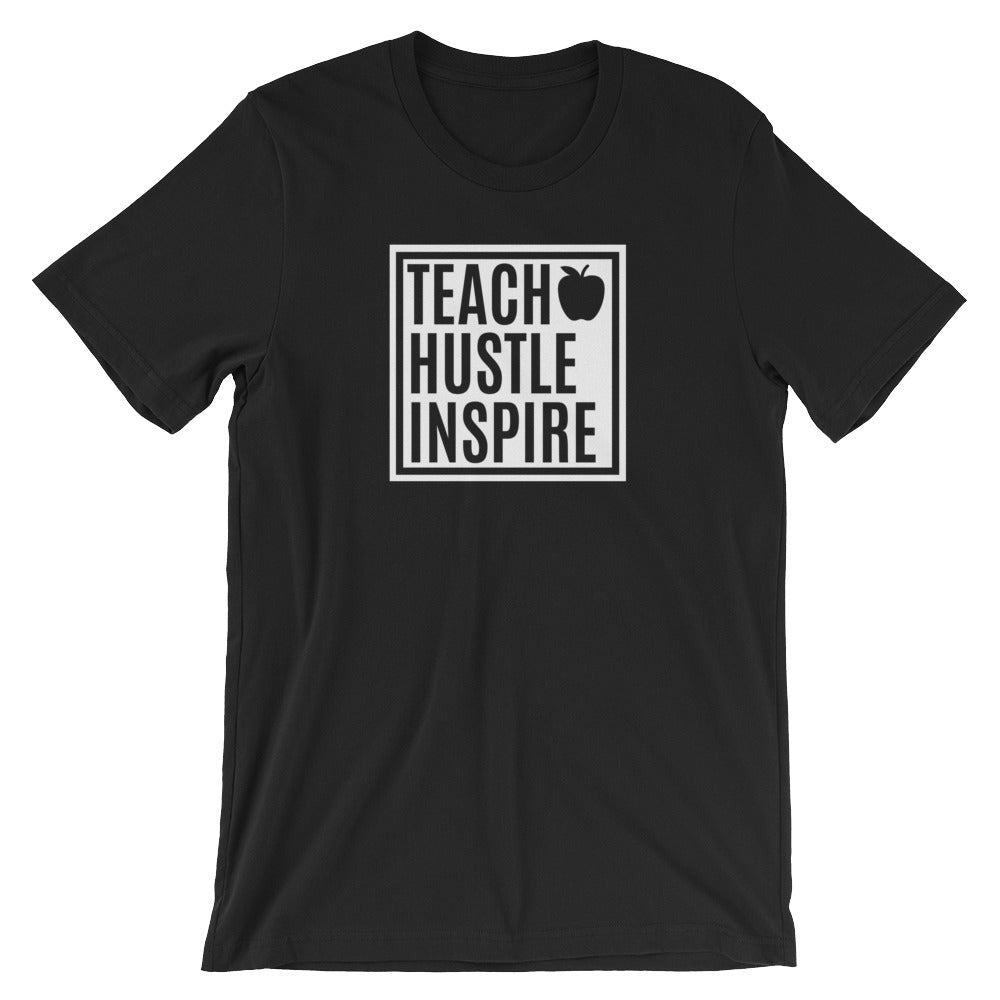 Teach Hustle Inspire Box Logo Tee - BLACK - Teach Hustle Inspire